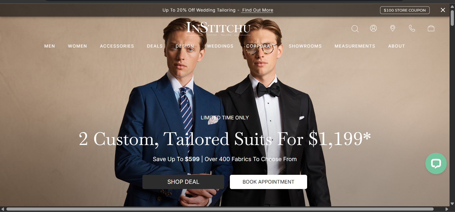Screenshot of the Institchu e-commerce website